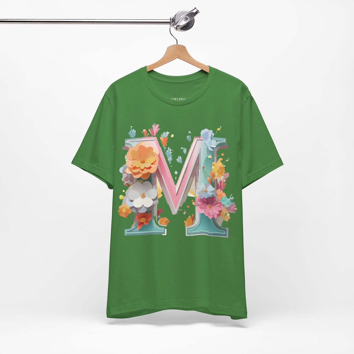 Natural Cotton Tee Shirt - Letters Collection - M Printify
