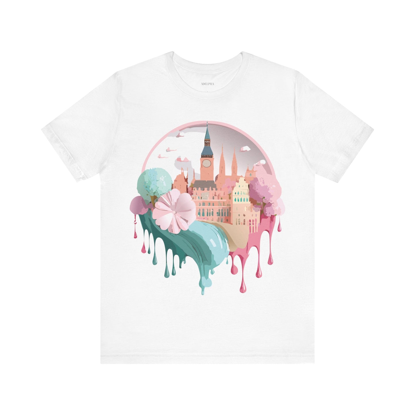 Natural Cotton Tee Shirt - Beautiful Places Collection - Prague Printify