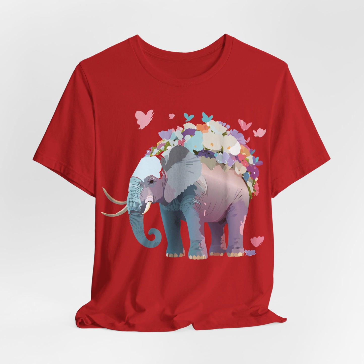 Natural Cotton Tee Shirt with Elephant Printify