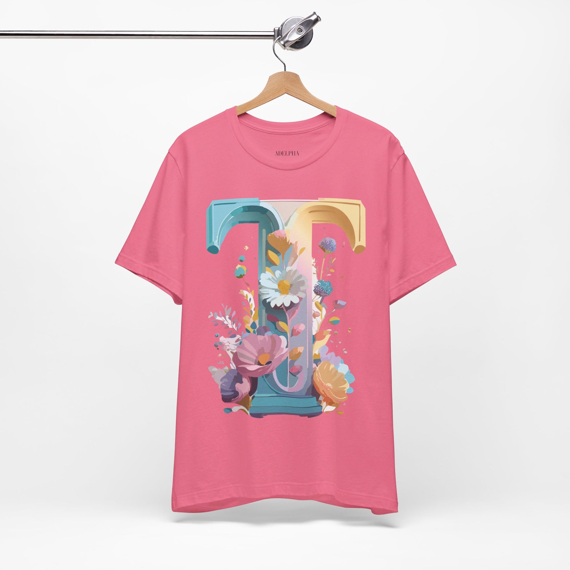 Natural Cotton Tee Shirt - Letters Collection - T Printify