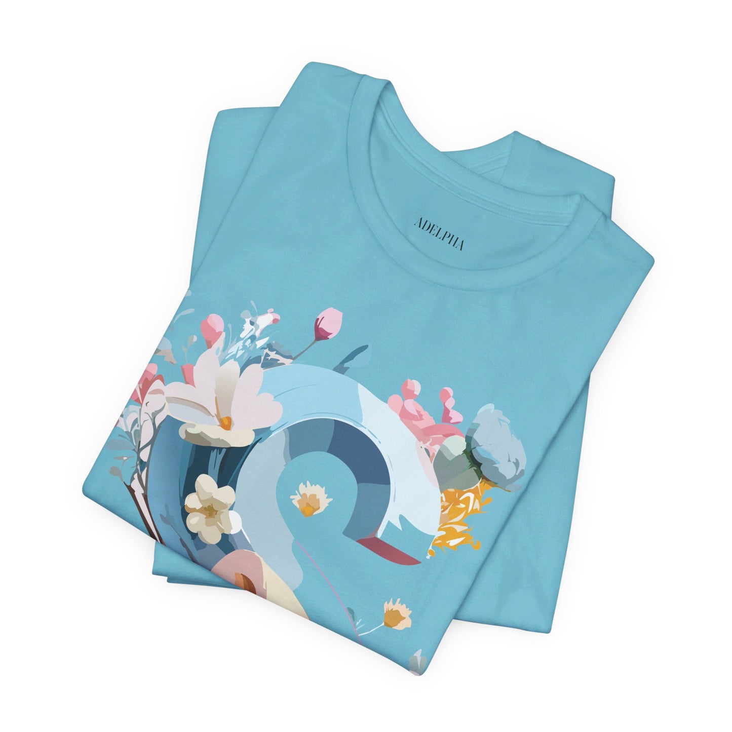 Natural Cotton Tee Shirt - Letters Collection - S Printify