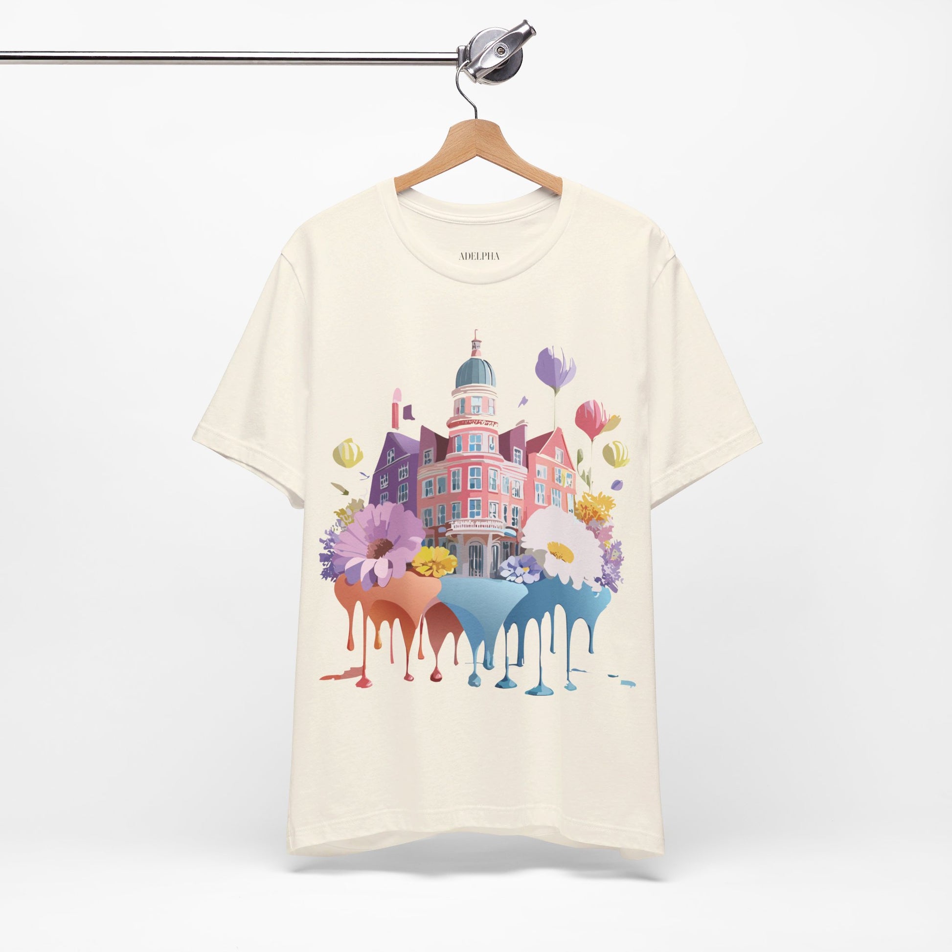 Natural Cotton Tee Shirt - Beautiful Places Collection - Amsterdam Printify