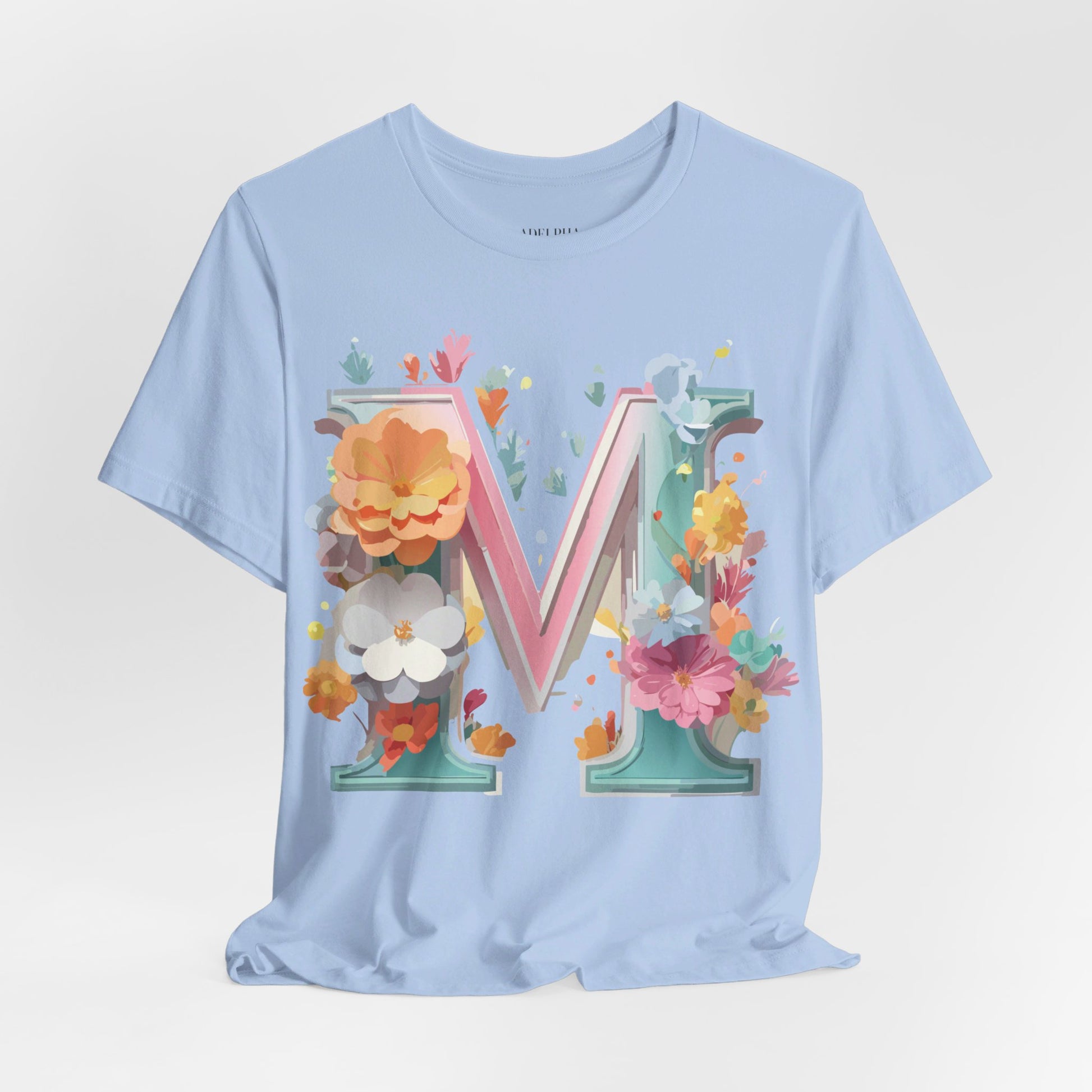 Natural Cotton Tee Shirt - Letters Collection - M Printify