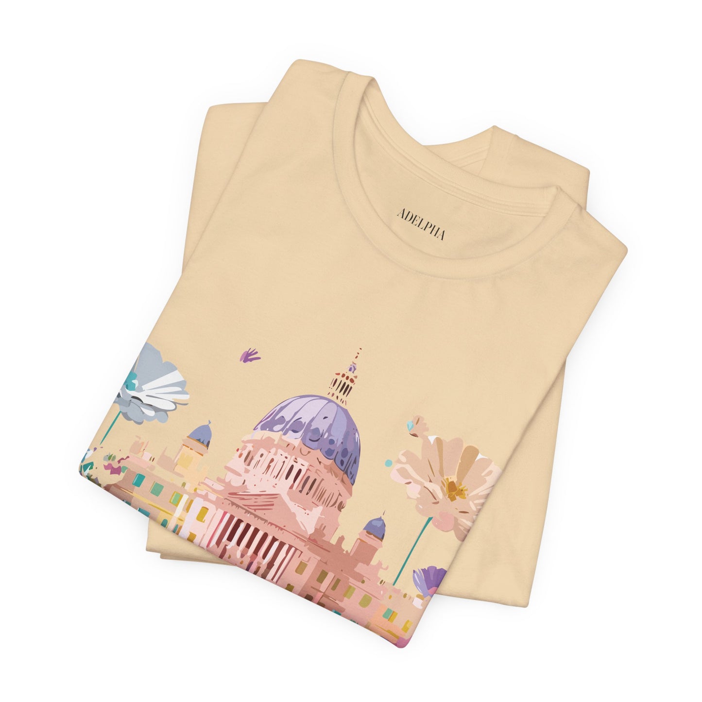 Natural Cotton Tee Shirt - Beautiful Places Collection - Madrid Printify