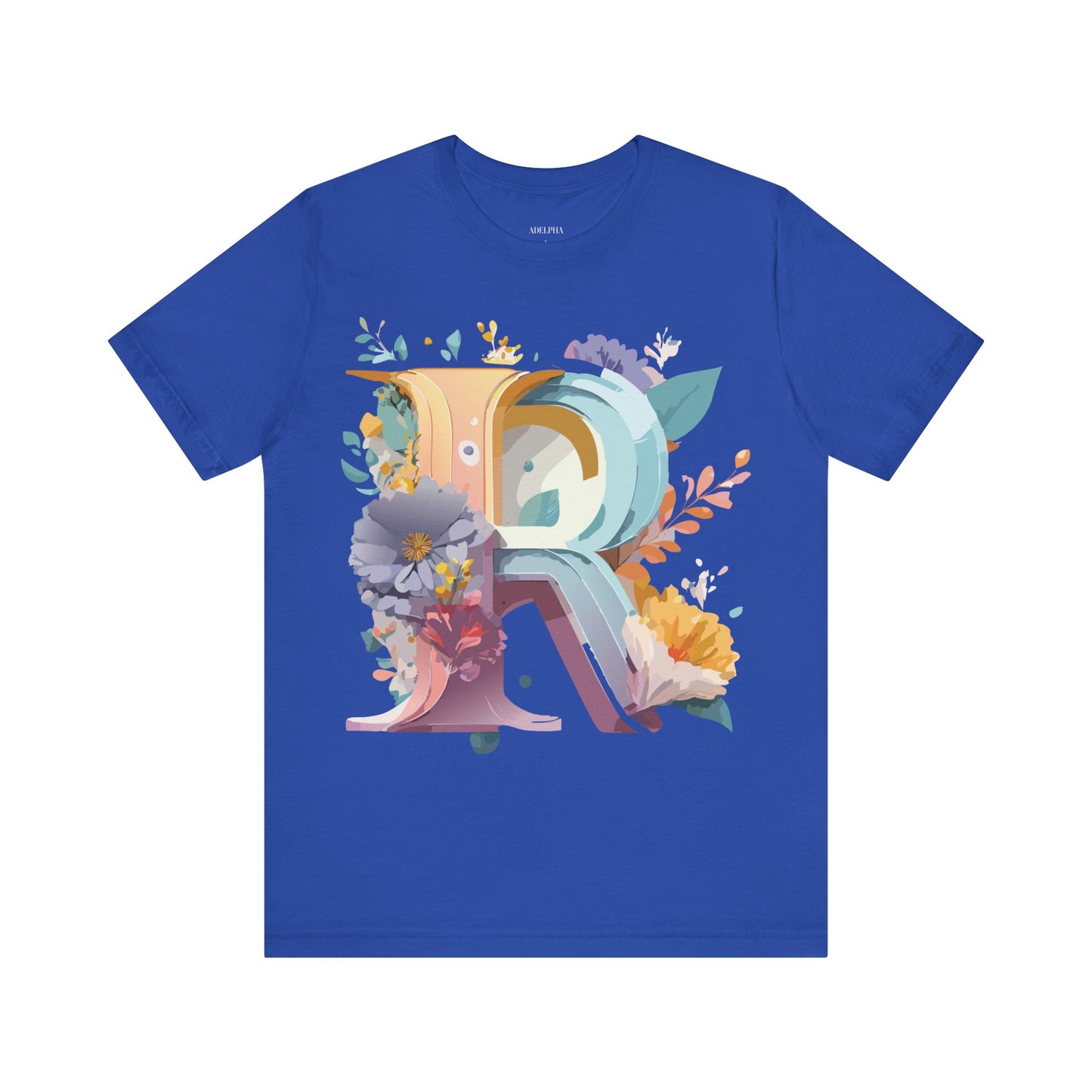 Natural Cotton Tee Shirt - Letters Collection - R Printify