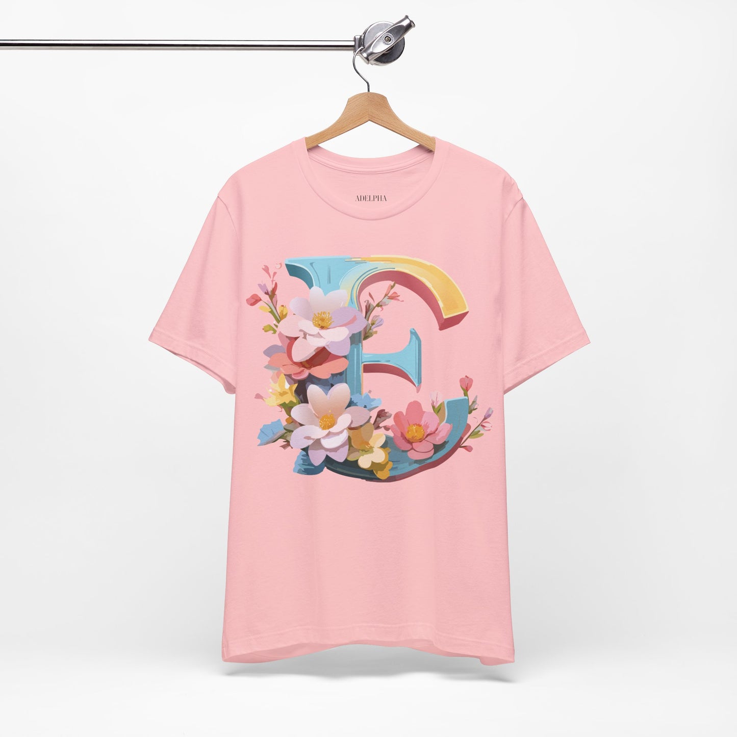 Natural Cotton Tee Shirt - Letters Collection - E Printify