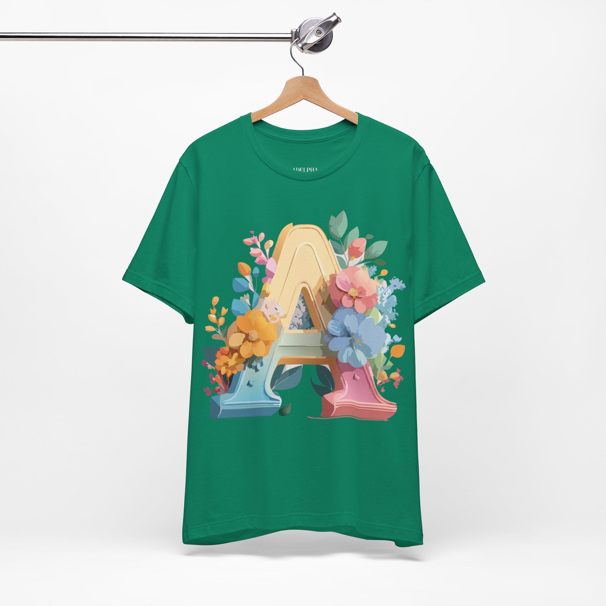 Natural Cotton Tee Shirt - Letters Collection - A Printify