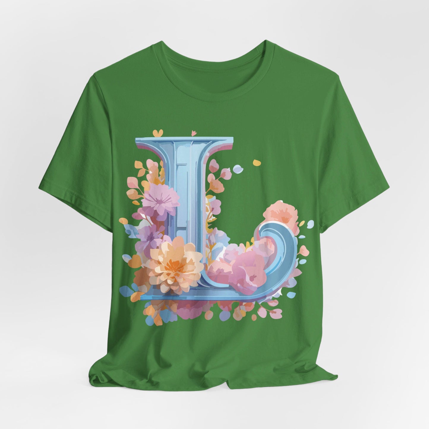 Natural Cotton Tee Shirt - Letters Collection - L Printify