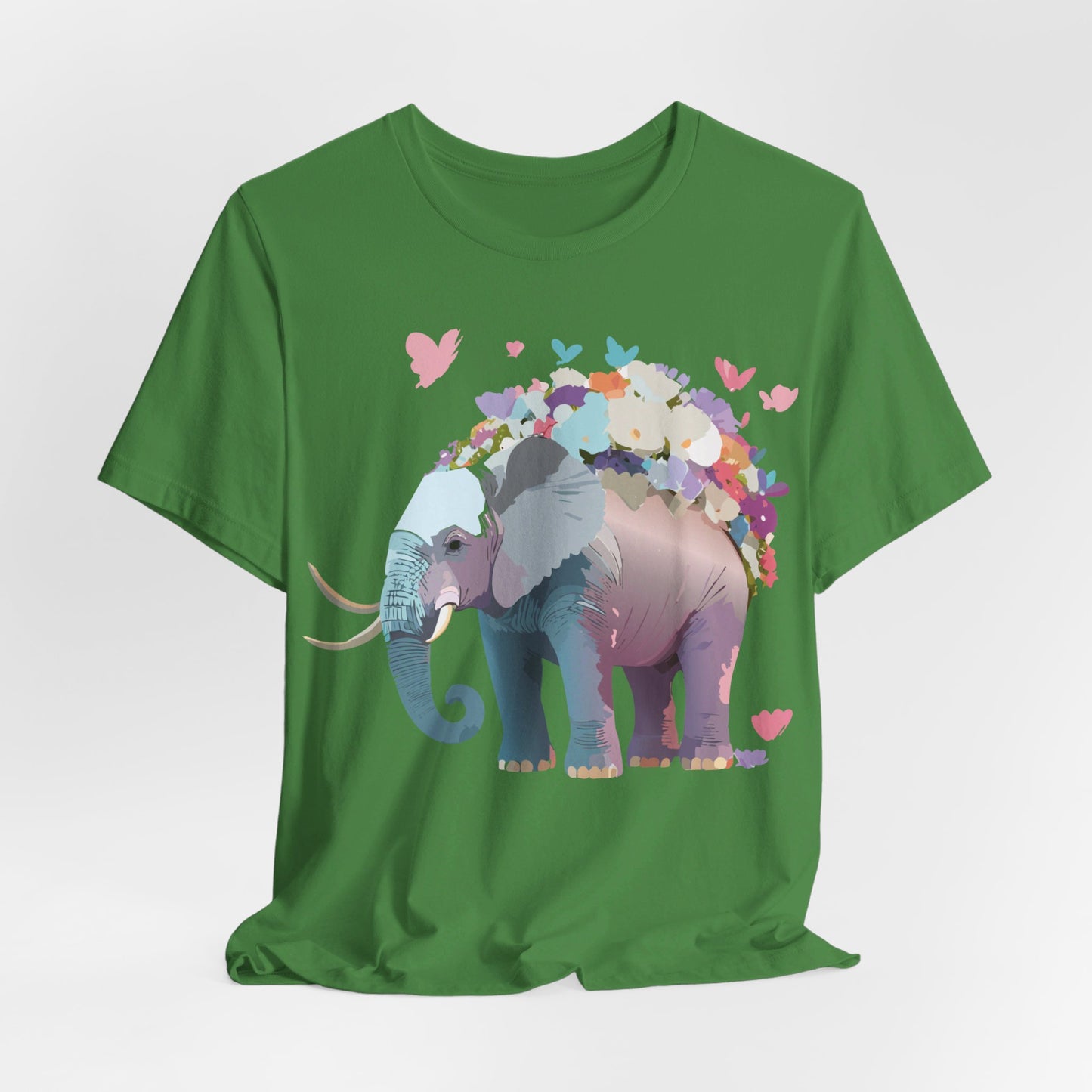 Natural Cotton Tee Shirt with Elephant Printify