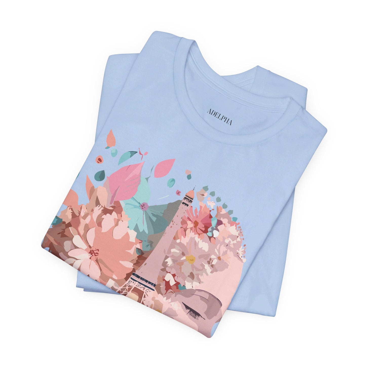 Natural Cotton Tee Shirt - Beautiful Places Collection - Paris Printify