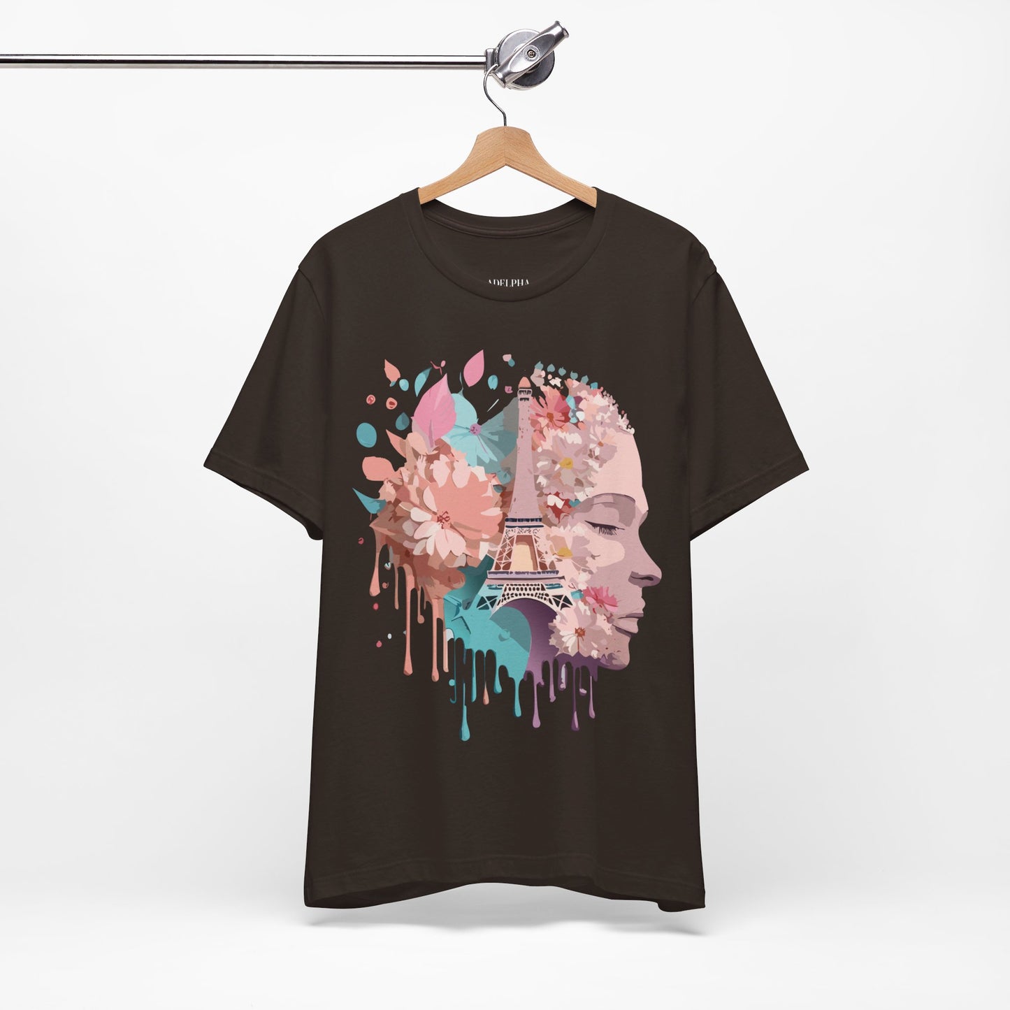Natural Cotton Tee Shirt - Beautiful Places Collection - Paris Printify