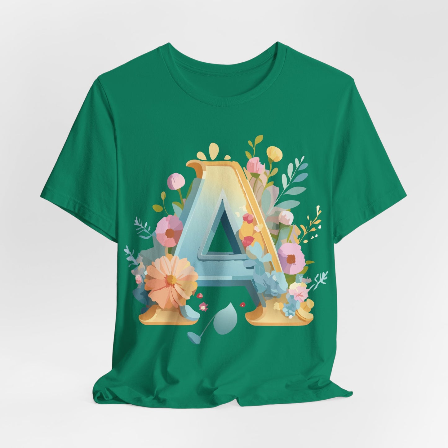 Natural Cotton Tee Shirt - Letters Collection - A Printify