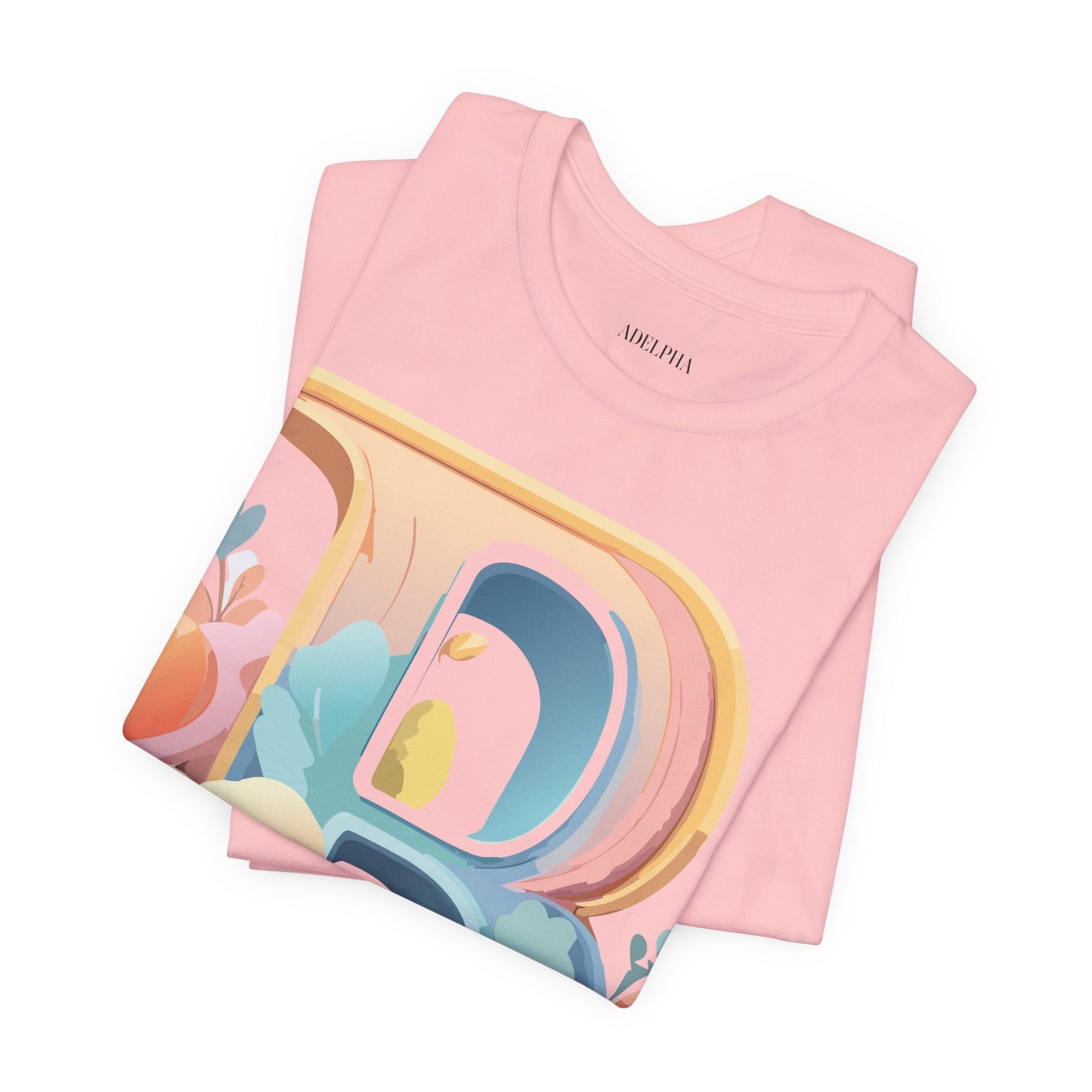 Natural Cotton Tee Shirt - Letters Collection - B Printify