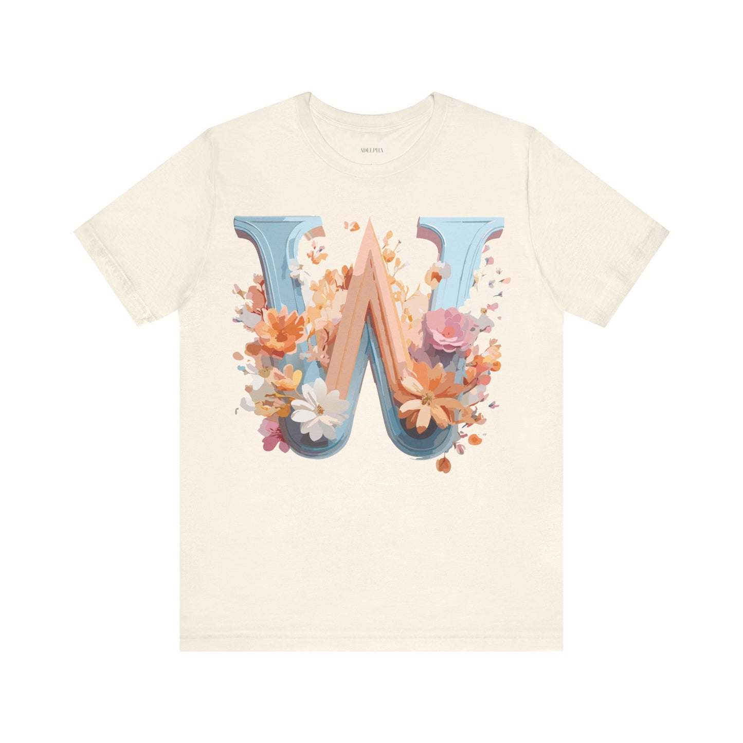 Natural Cotton Tee Shirt - Letters Collection - W Printify