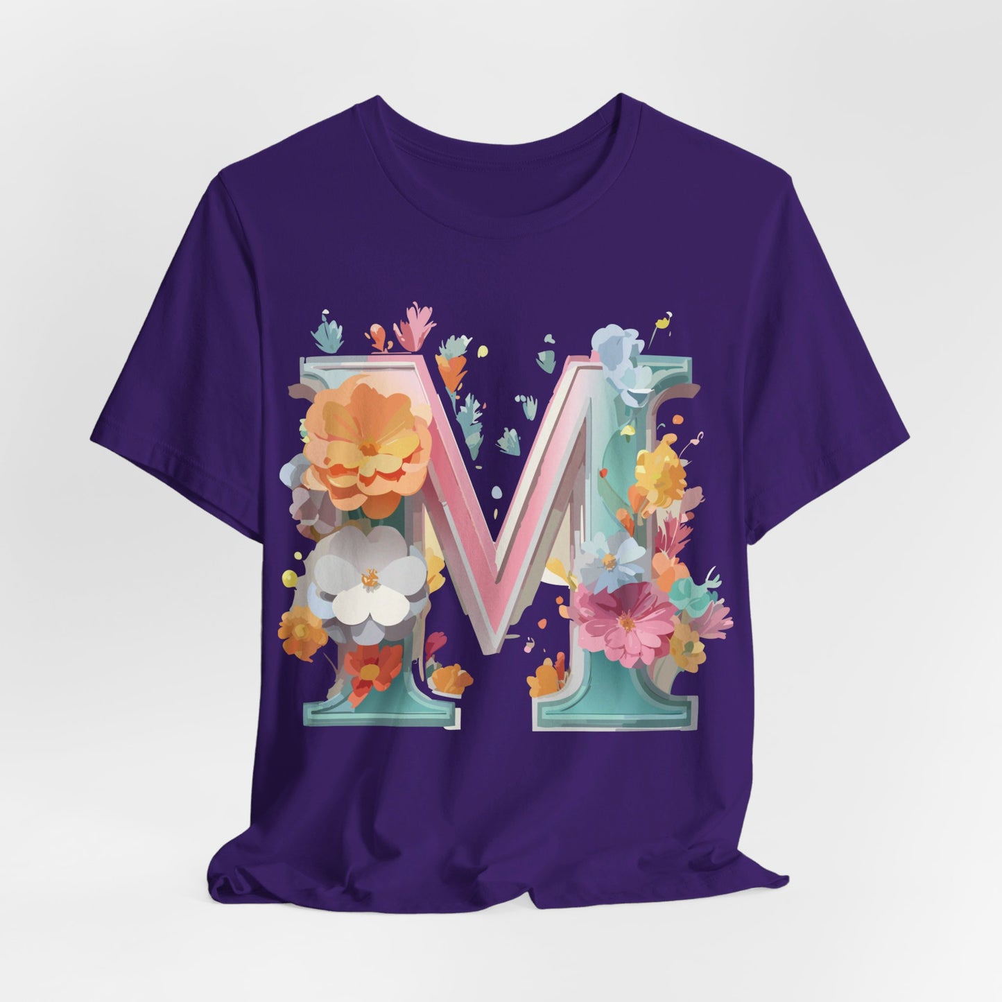 Natural Cotton Tee Shirt - Letters Collection - M Printify