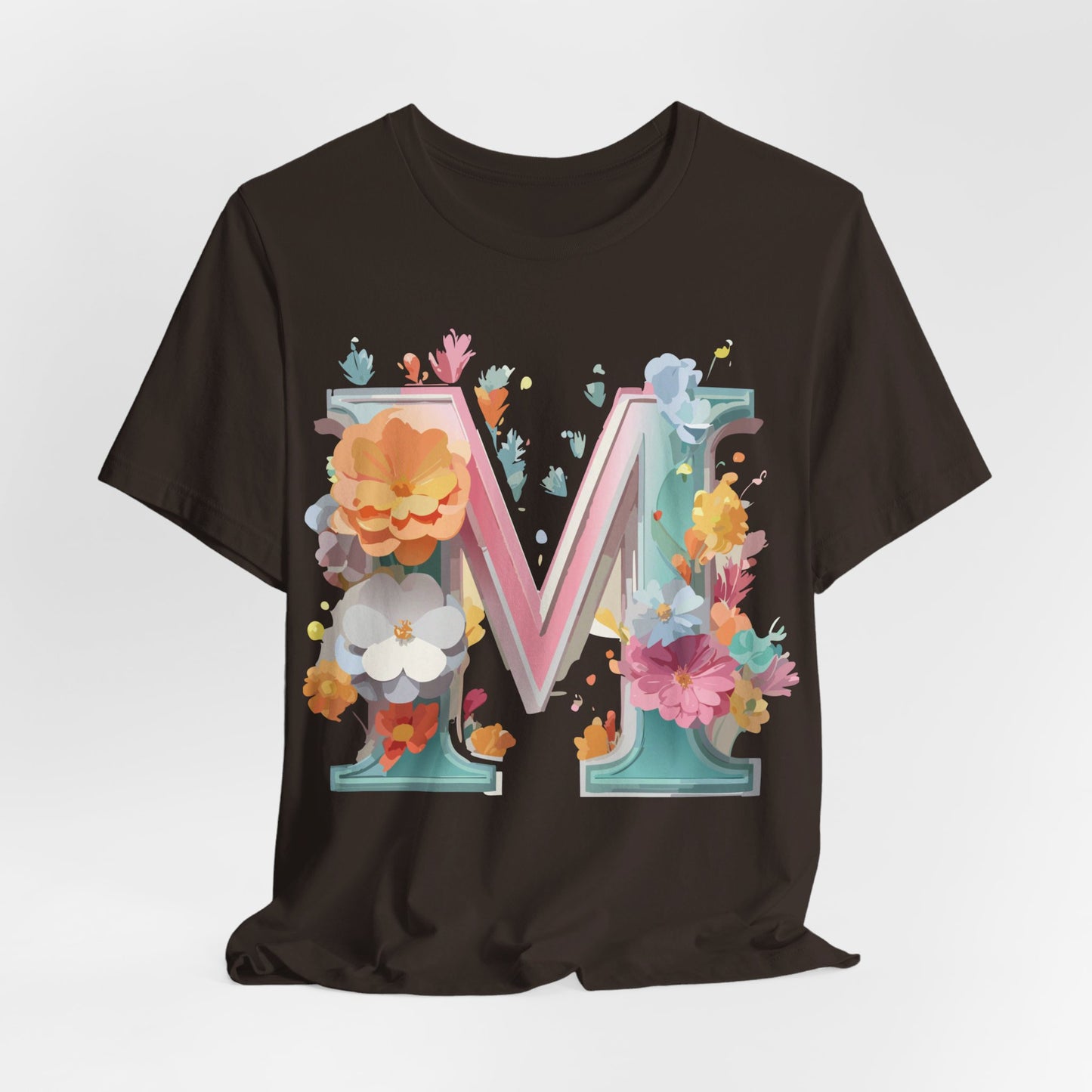 Natural Cotton Tee Shirt - Letters Collection - M Printify