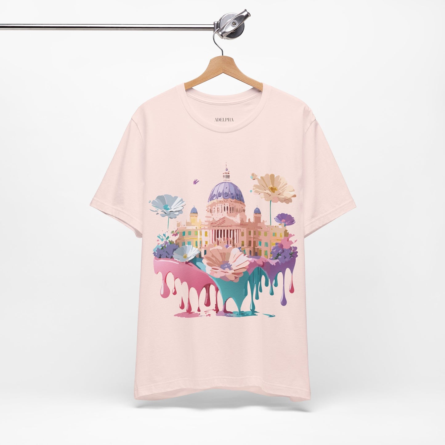 Natural Cotton Tee Shirt - Beautiful Places Collection - Madrid Printify