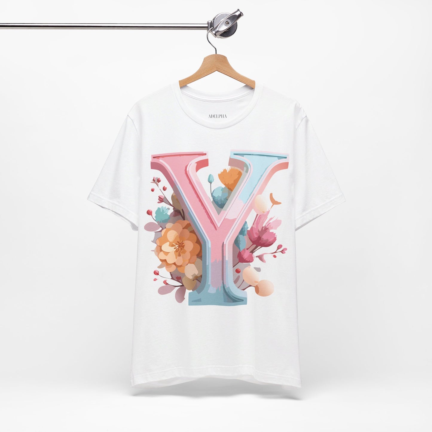 Natural Cotton Tee Shirt - Letters Collection - Y Printify