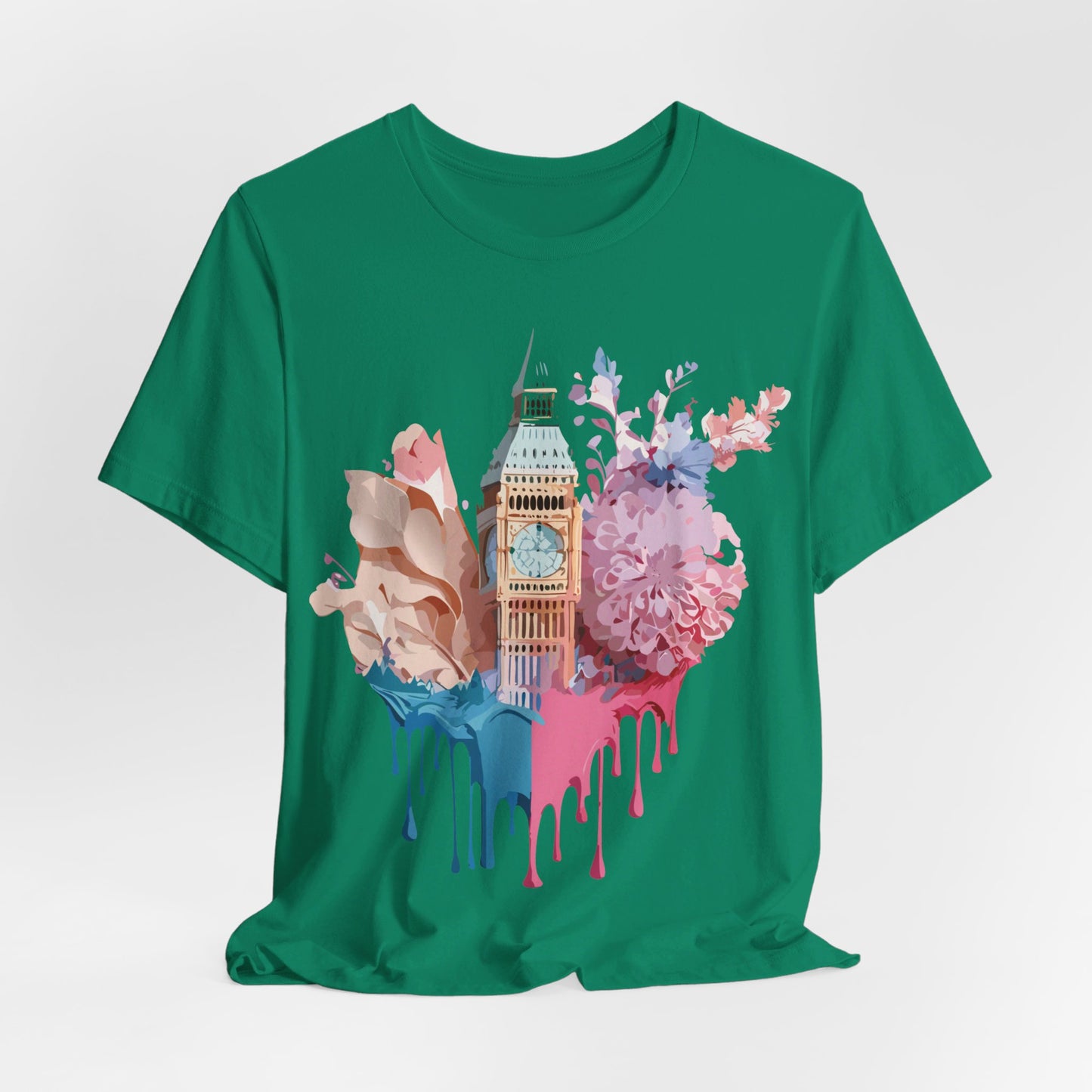 Natural Cotton Tee Shirt - Beautiful Places Collection - London Printify