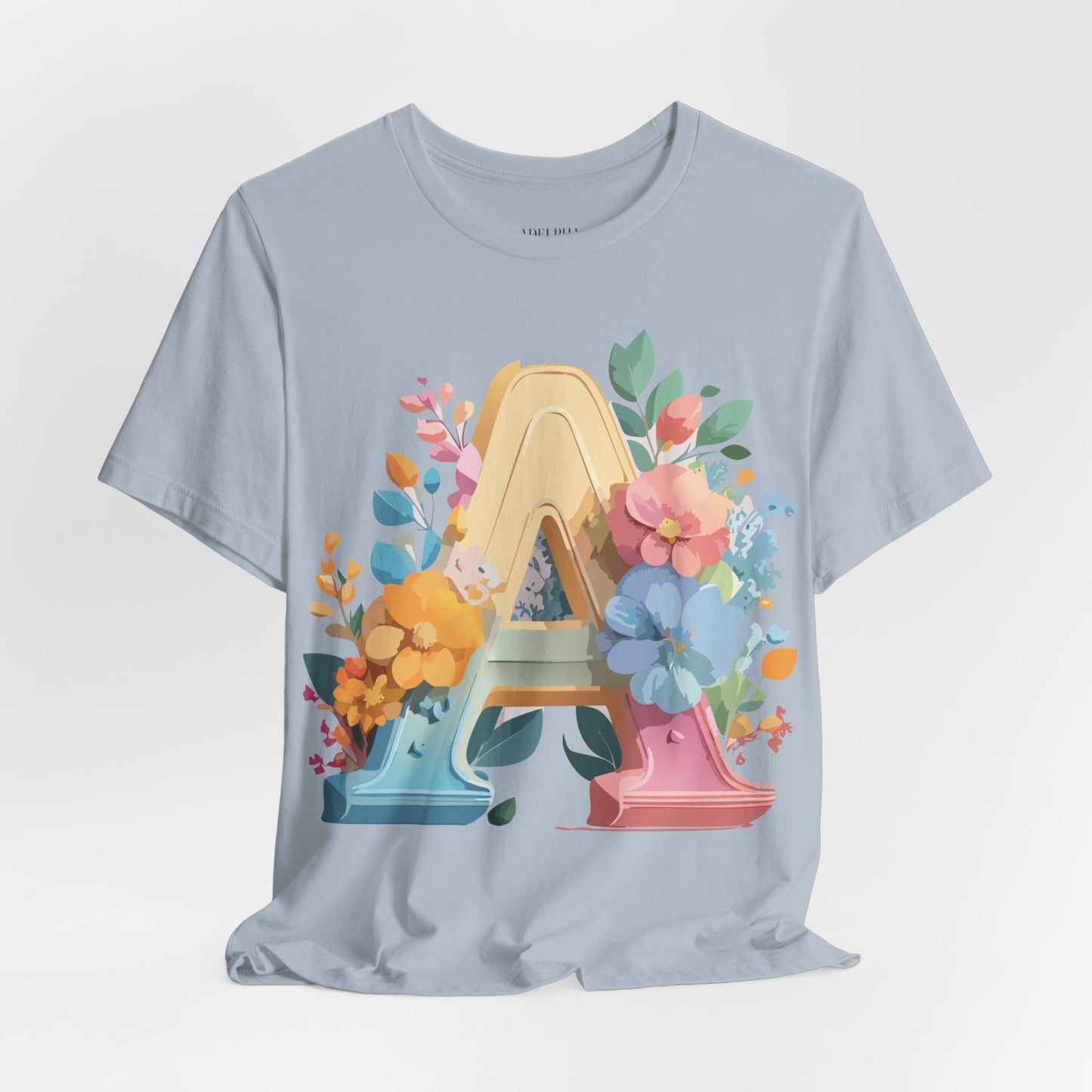 Natural Cotton Tee Shirt - Letters Collection - A Printify