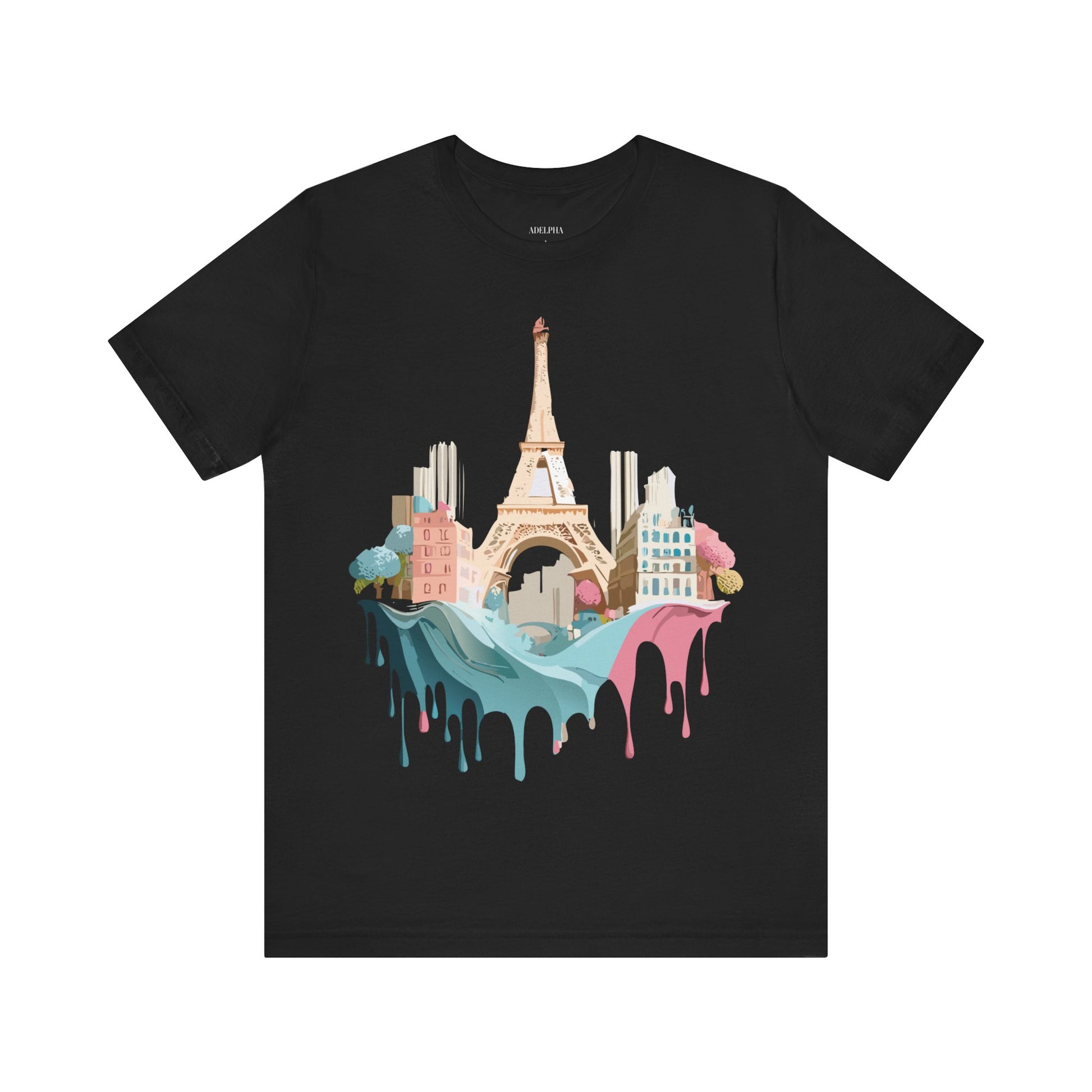 Natural Cotton Tee Shirt - Beautiful Places Collection - Paris Printify