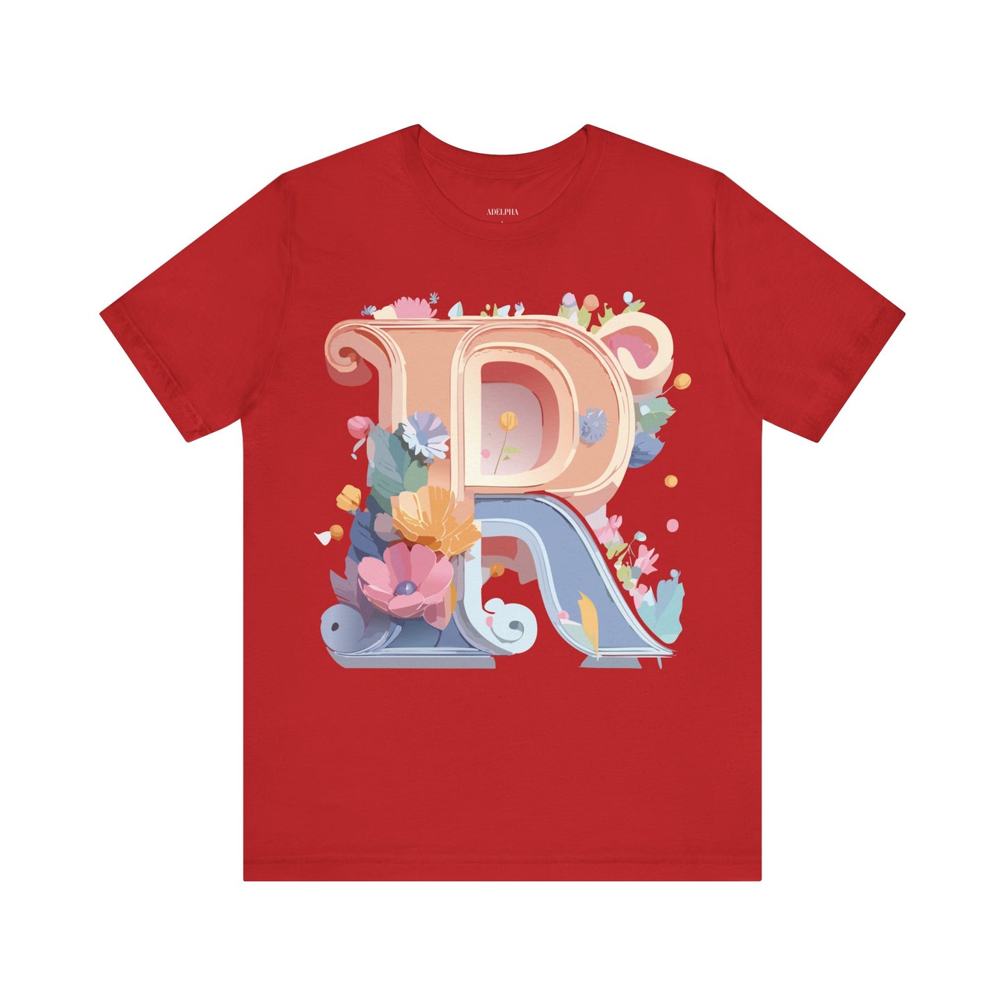 Natural Cotton Tee Shirt - Letters Collection - R Printify