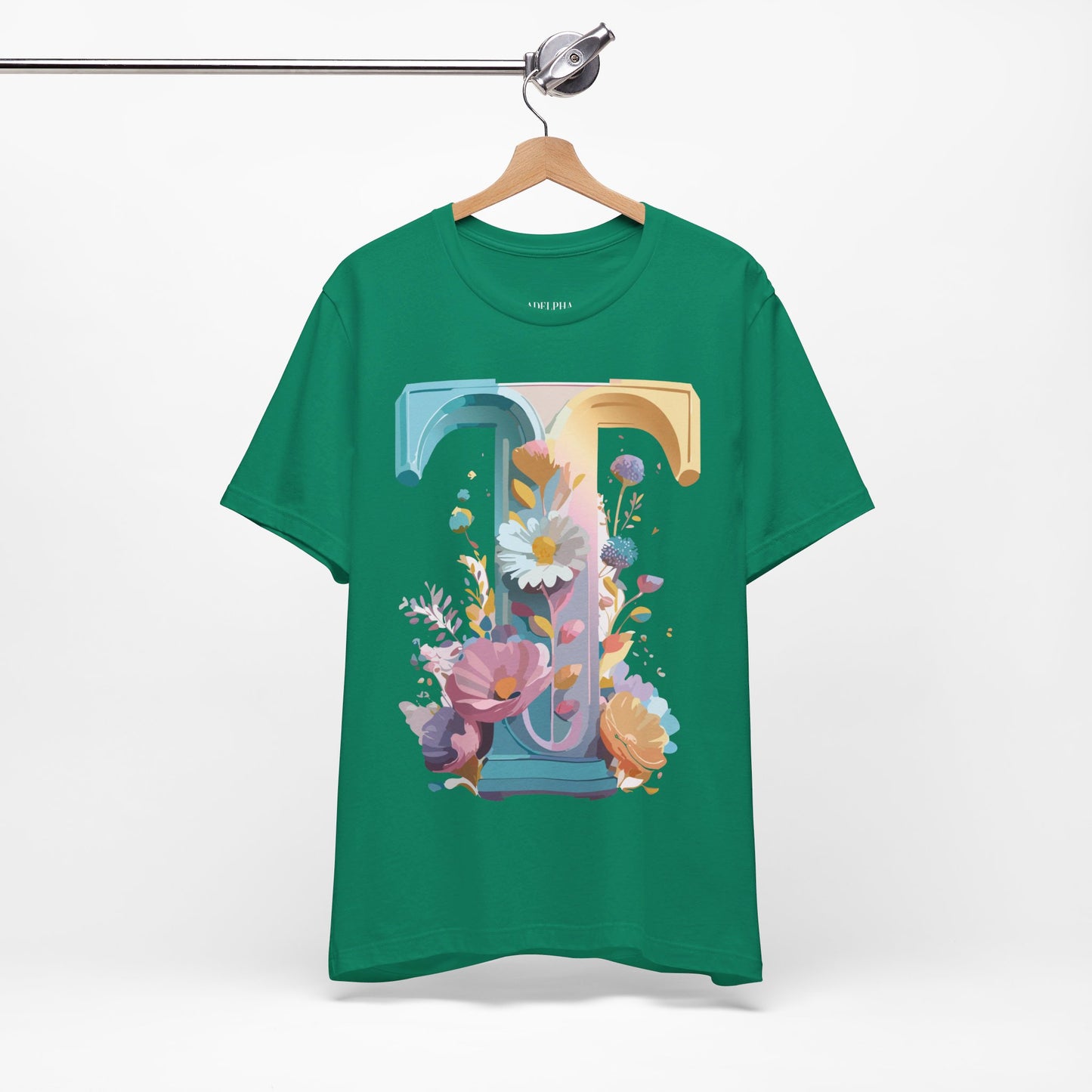 Natural Cotton Tee Shirt - Letters Collection - T Printify