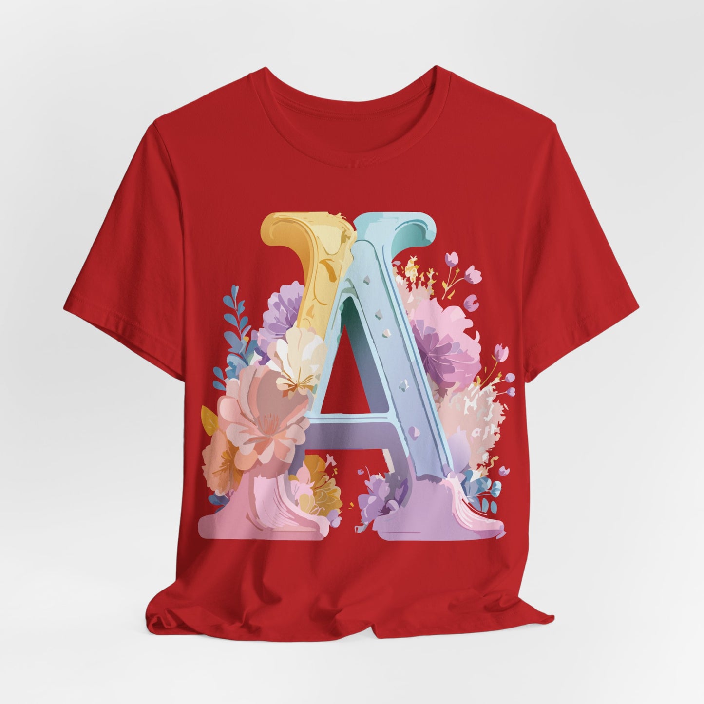 Natural Cotton Tee Shirt - Letters Collection - A Printify