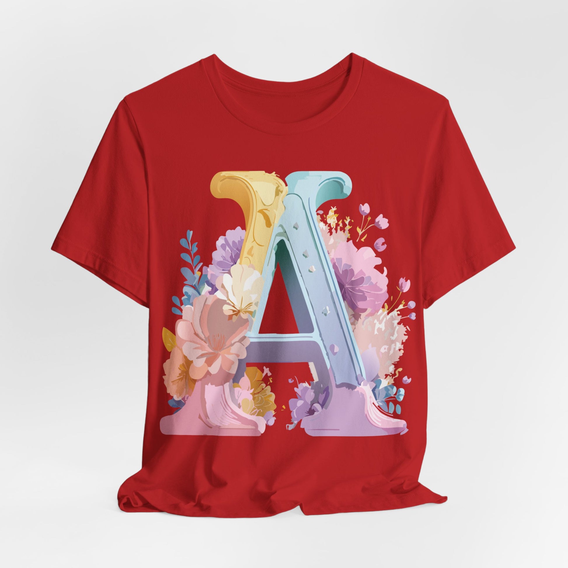 Natural Cotton Tee Shirt - Letters Collection - A Printify