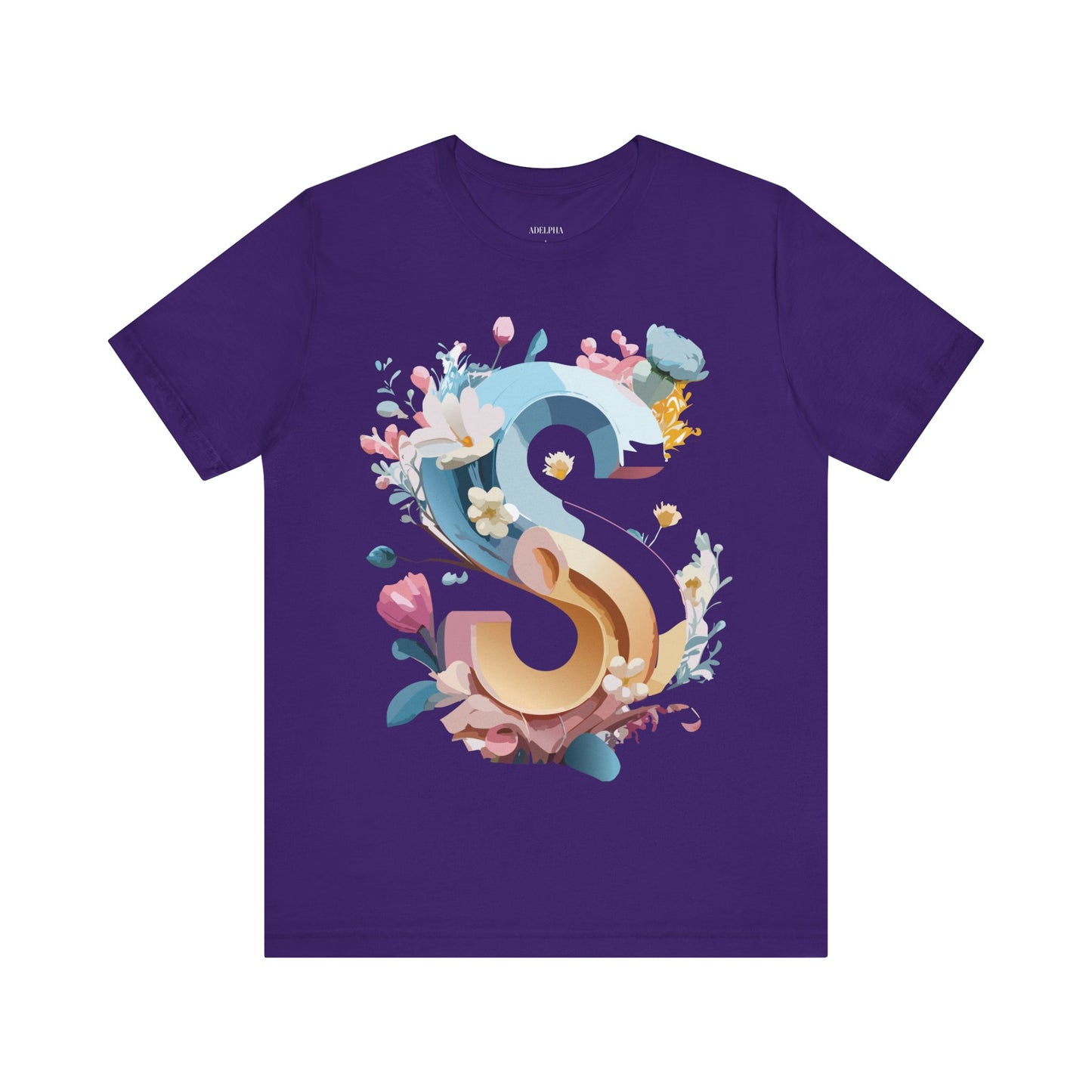 Natural Cotton Tee Shirt - Letters Collection - S Printify