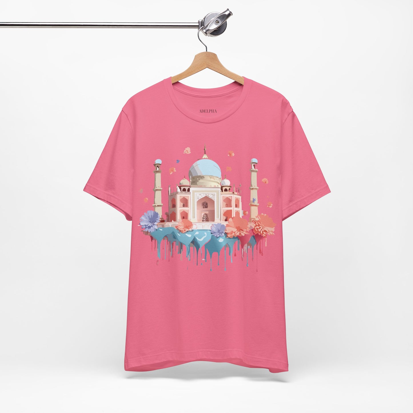 Natural Cotton Tee Shirt - Taj Mahal, India Printify