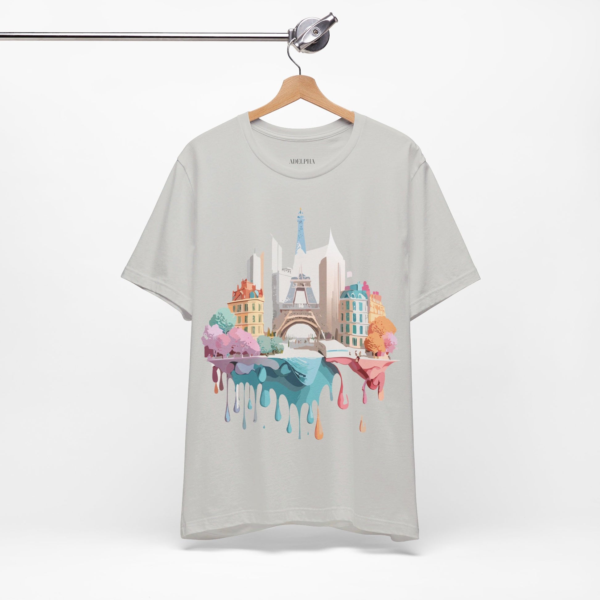 Natural Cotton Tee Shirt - Beautiful Places Collection - Paris Printify