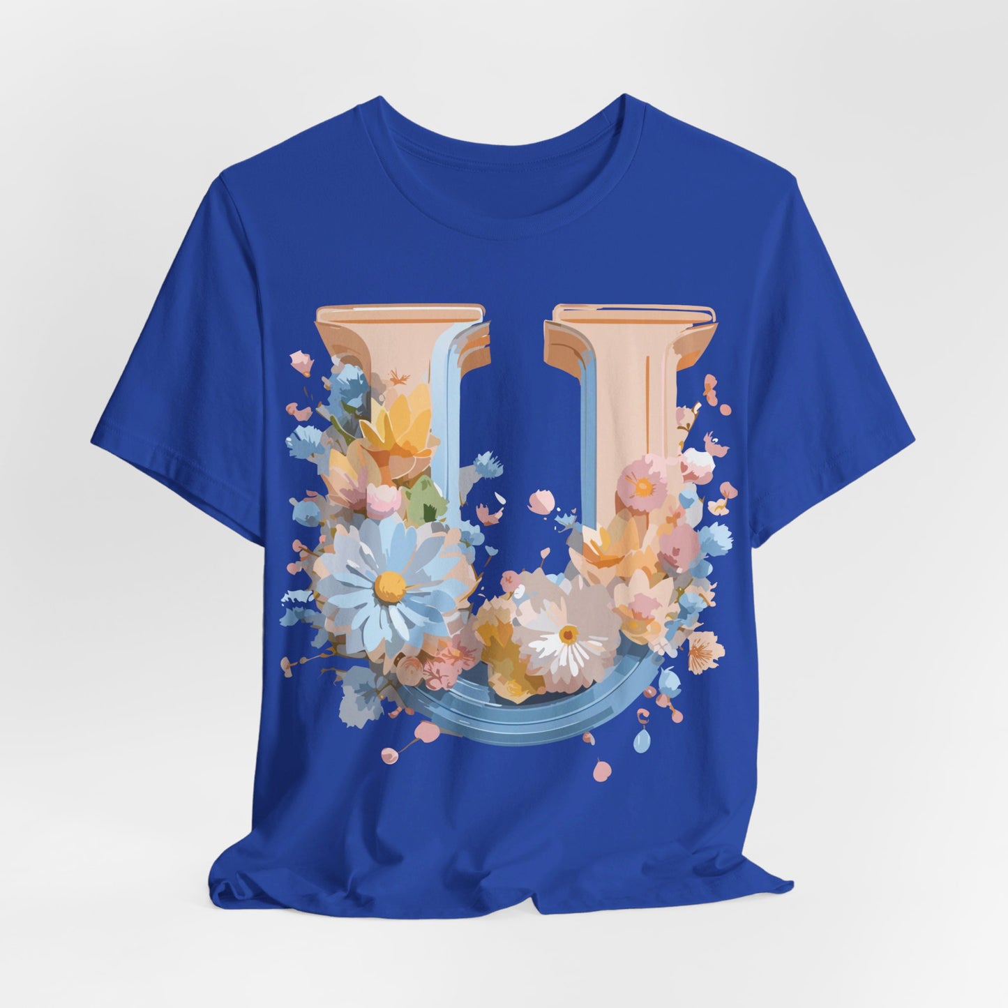 Natural Cotton Tee Shirt - Letters Collection - U Printify
