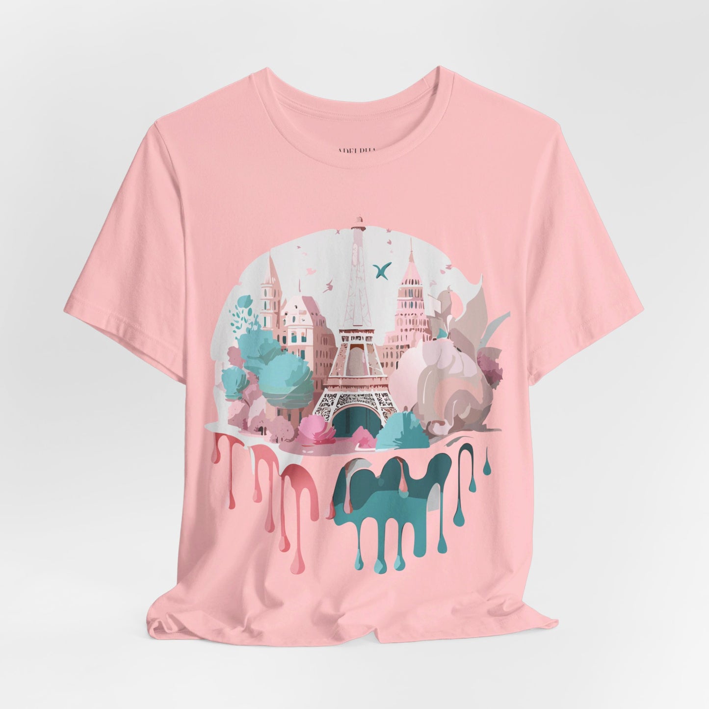 Natural Cotton Tee Shirt - Beautiful Places Collection - Paris Printify
