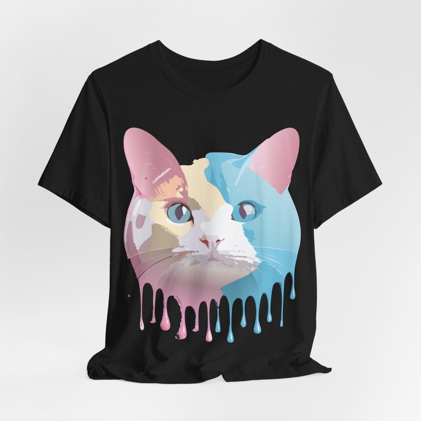 Natural Cotton Tee Shirt with Cat Printify