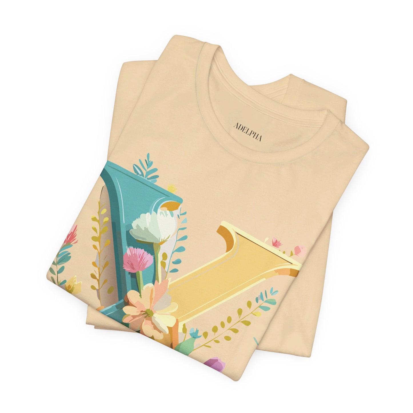 Natural Cotton Tee Shirt - Letters Collection - X Printify