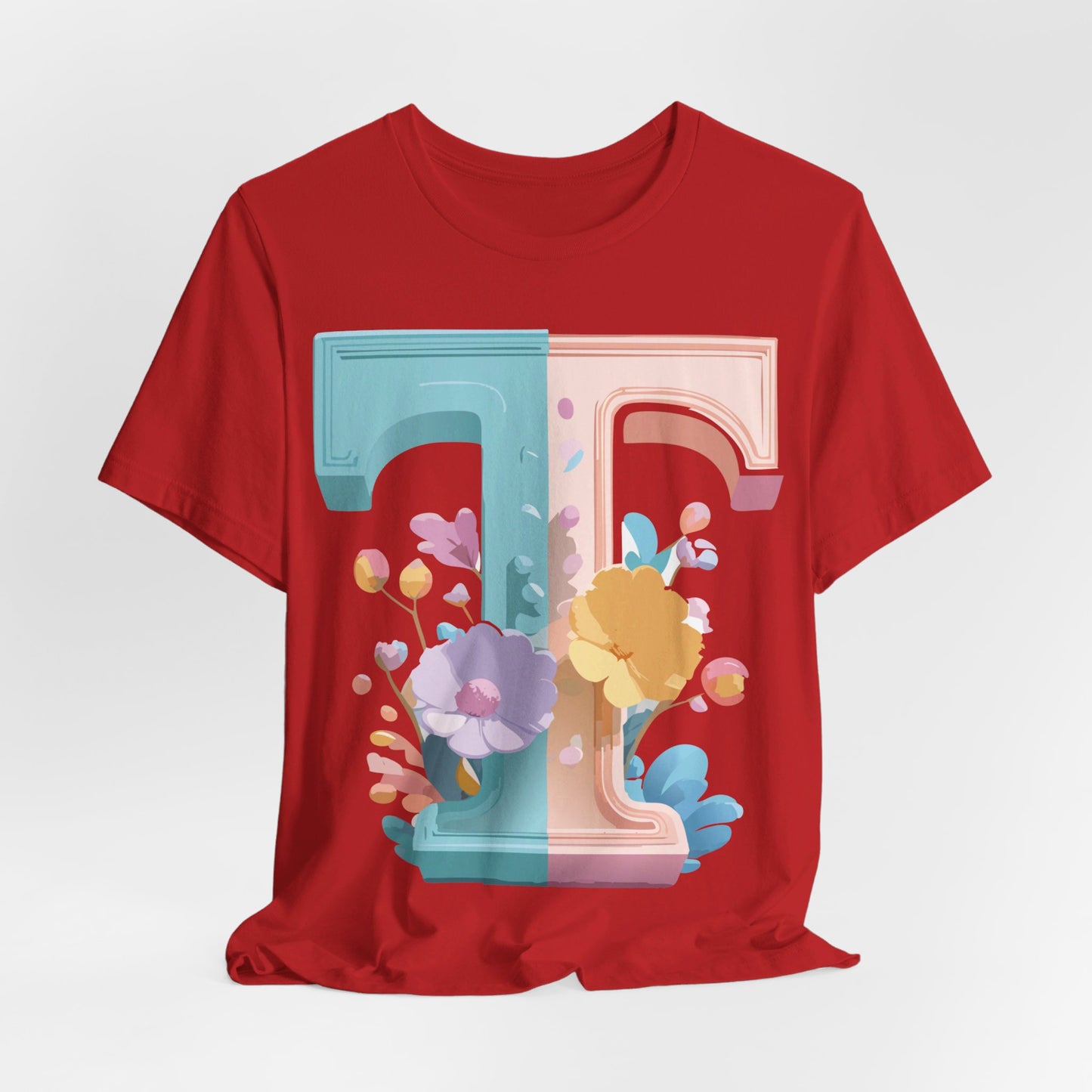 Natural Cotton Tee Shirt - Letters Collection - T Printify