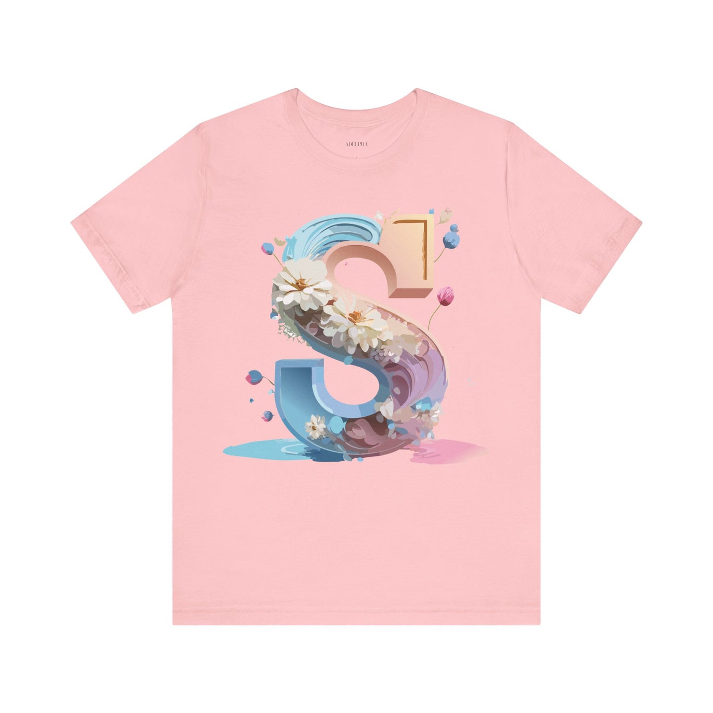 Natural Cotton Tee Shirt - Letters Collection - S Printify