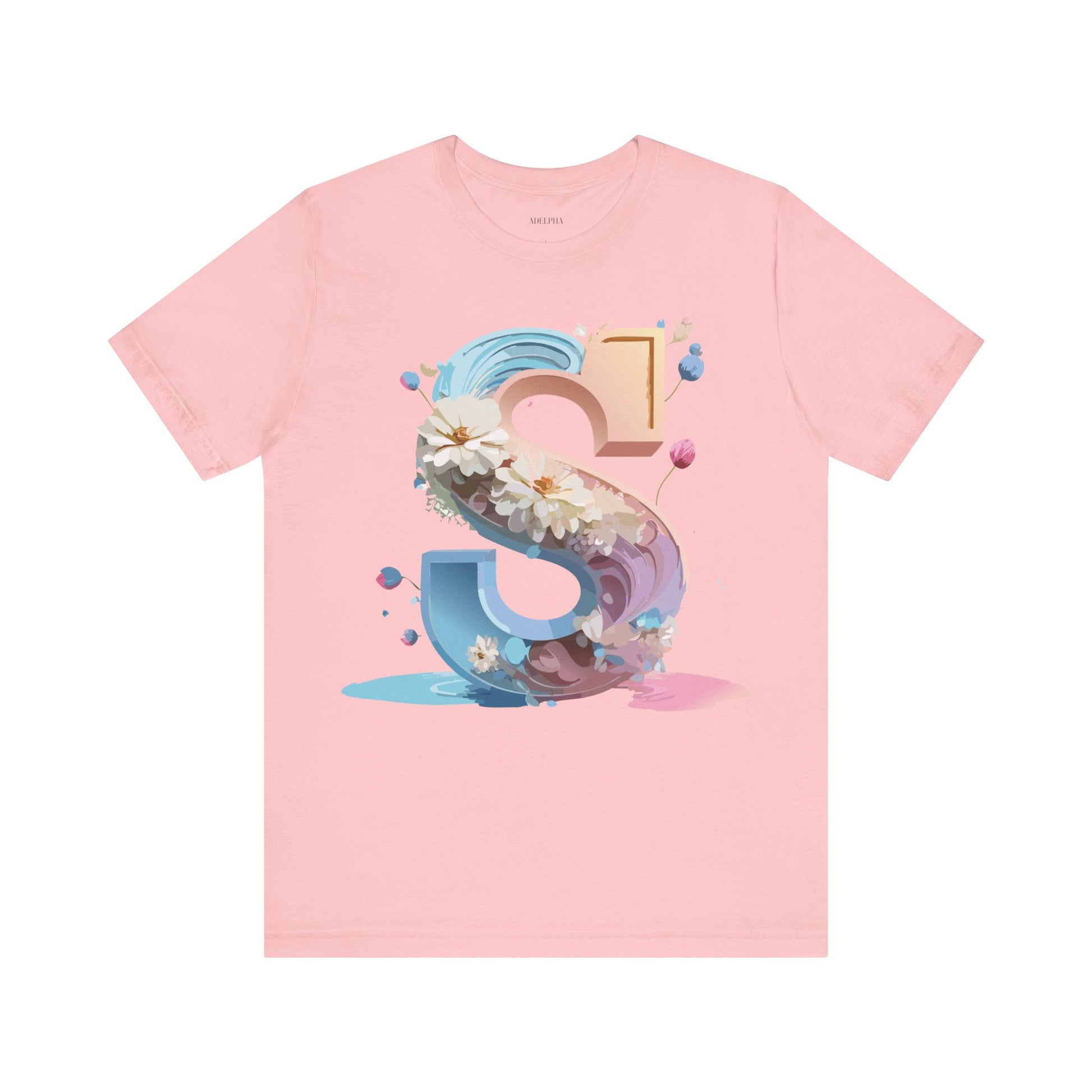 Natural Cotton Tee Shirt - Letters Collection - S Printify