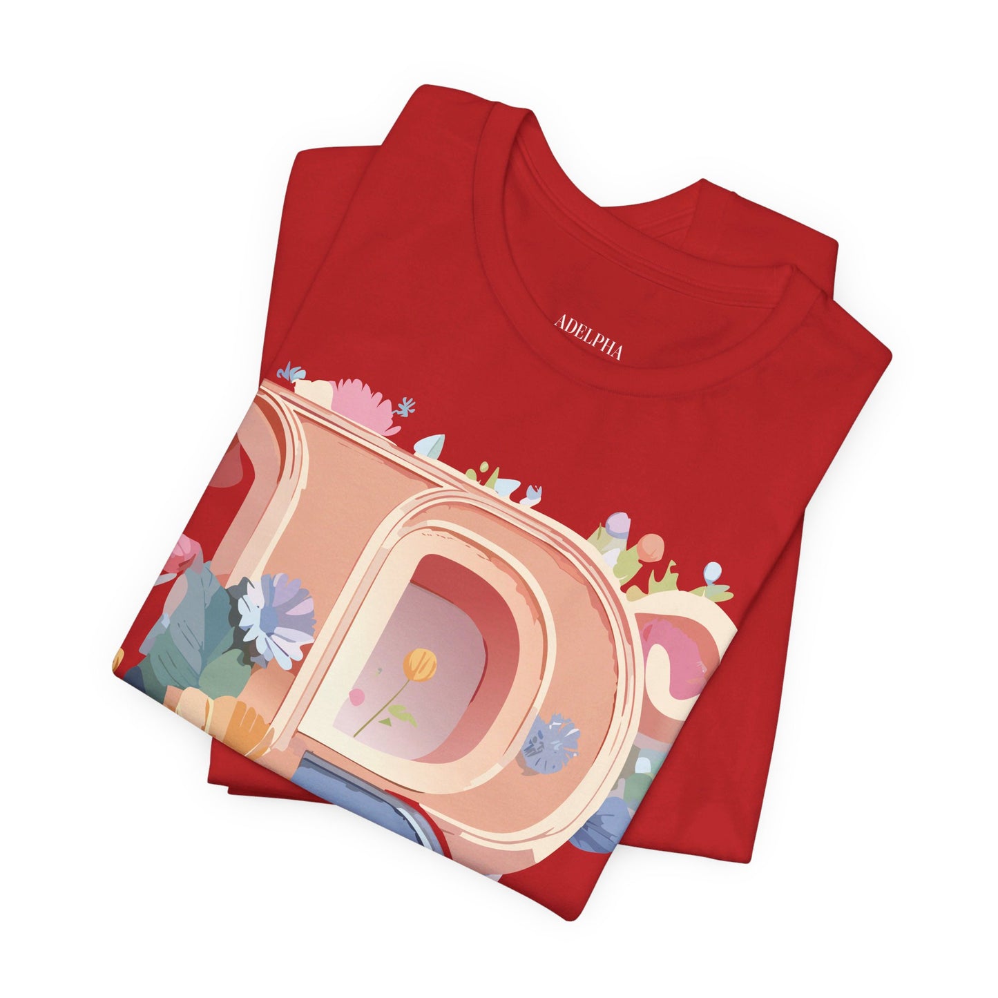 Natural Cotton Tee Shirt - Letters Collection - R Printify