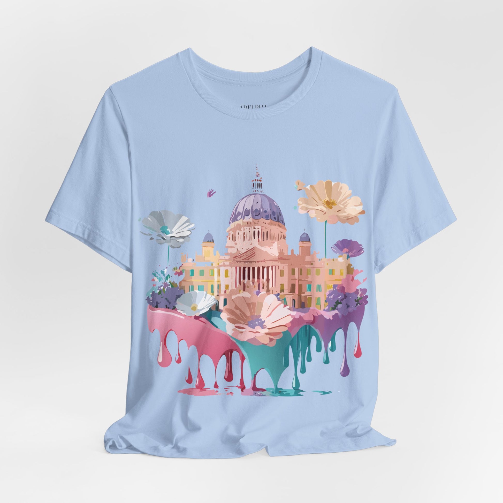 Natural Cotton Tee Shirt - Beautiful Places Collection - Madrid Printify