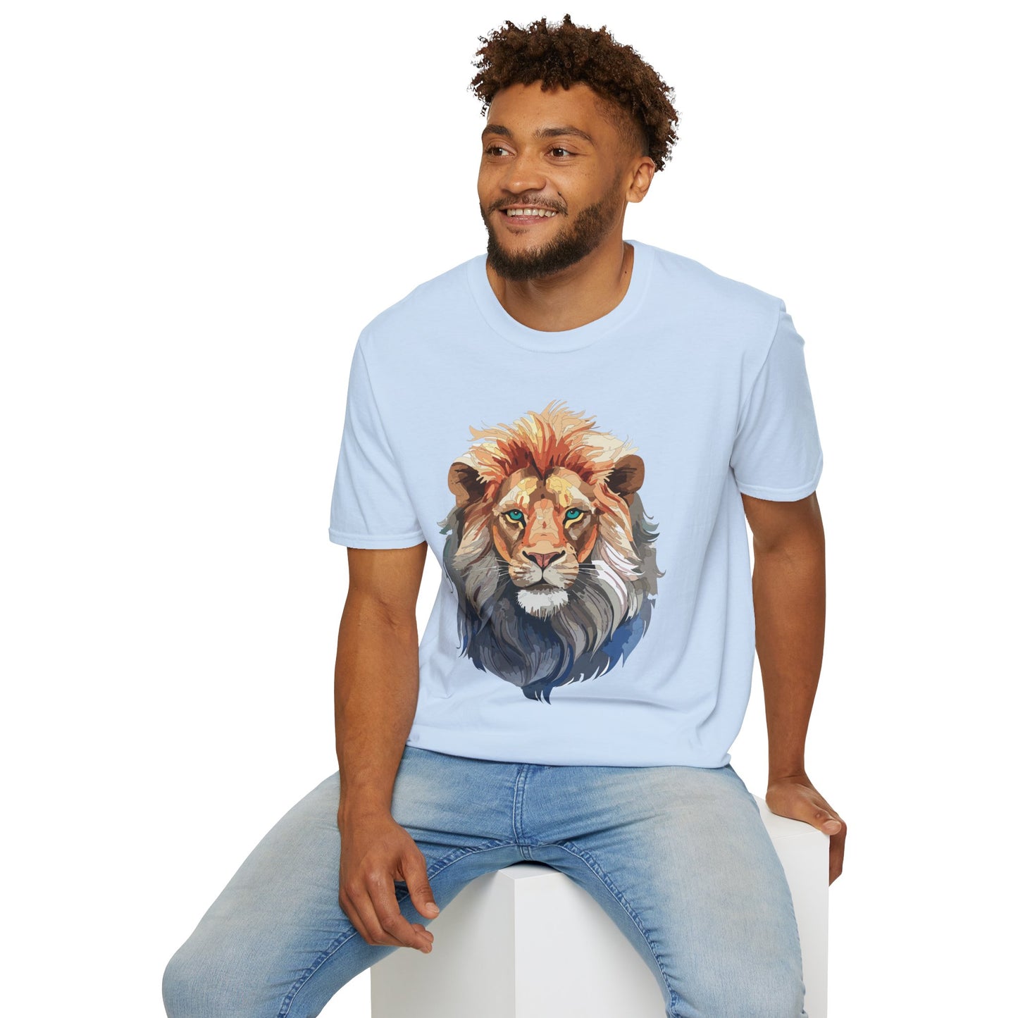 Lion Shirt, Shirt with Lion, Floral Lion Tee, Shirt with Animals