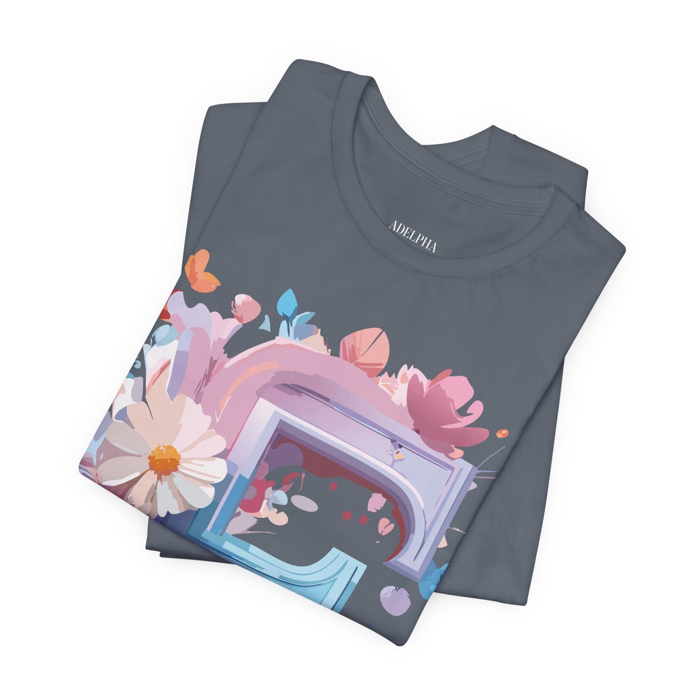Natural Cotton Tee Shirt - Letters Collection - F Printify