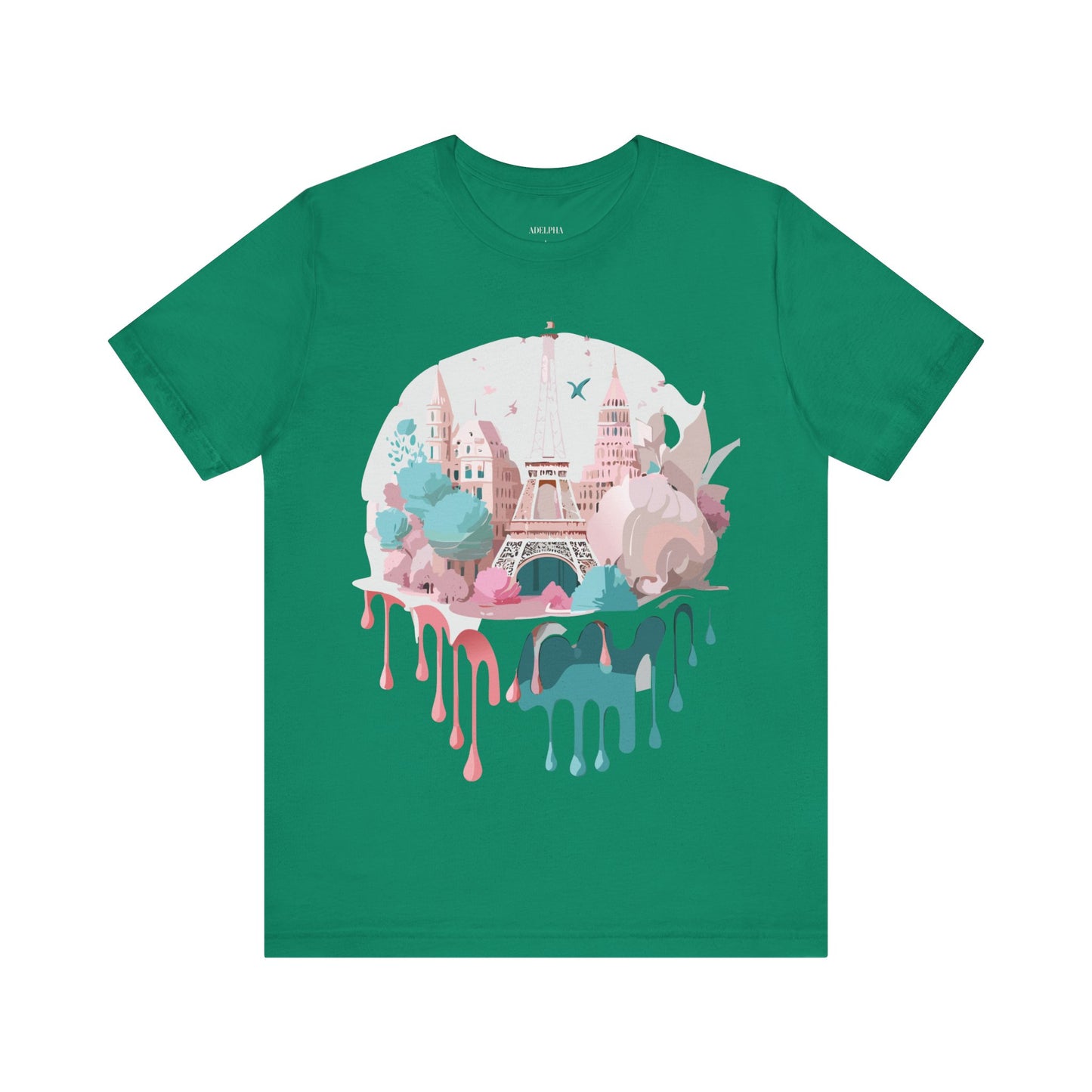 Natural Cotton Tee Shirt - Beautiful Places Collection - Paris Printify