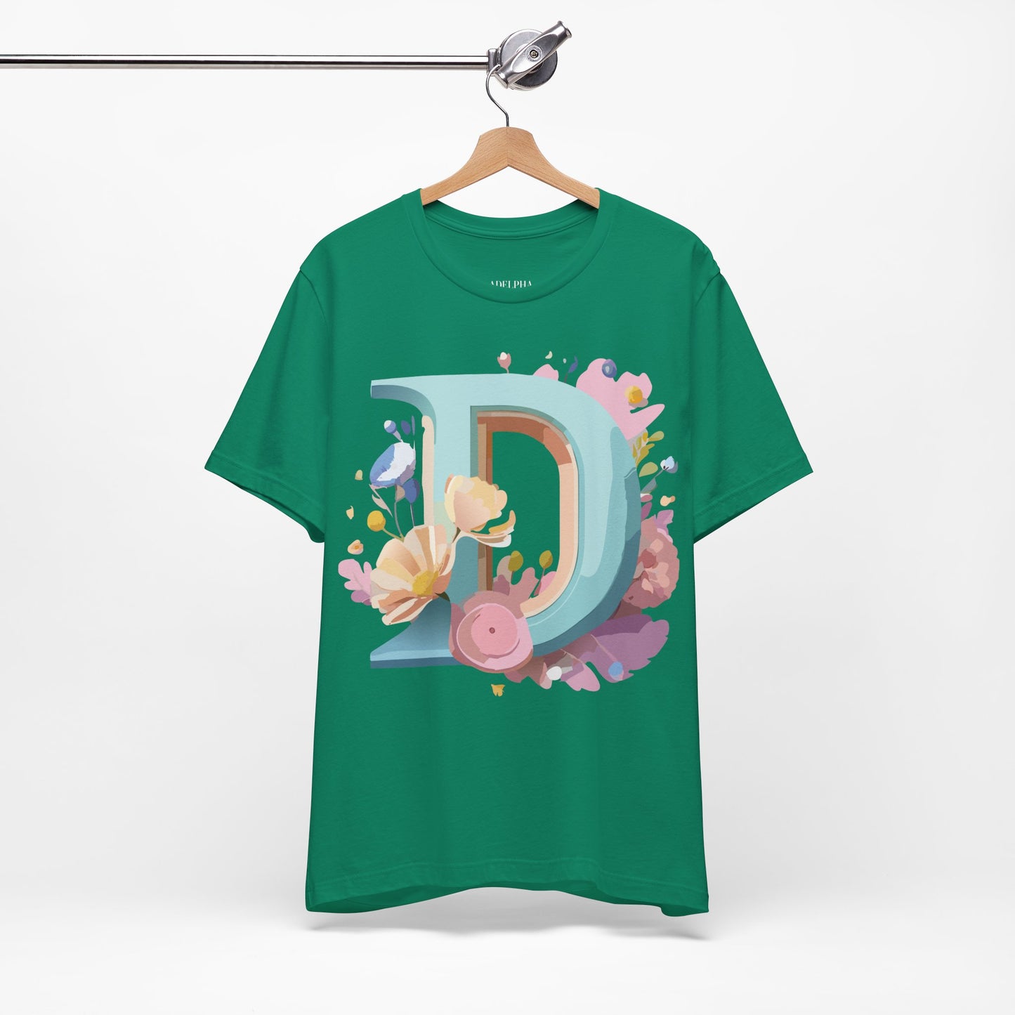Natural Cotton Tee Shirt - Letters Collection - D Printify