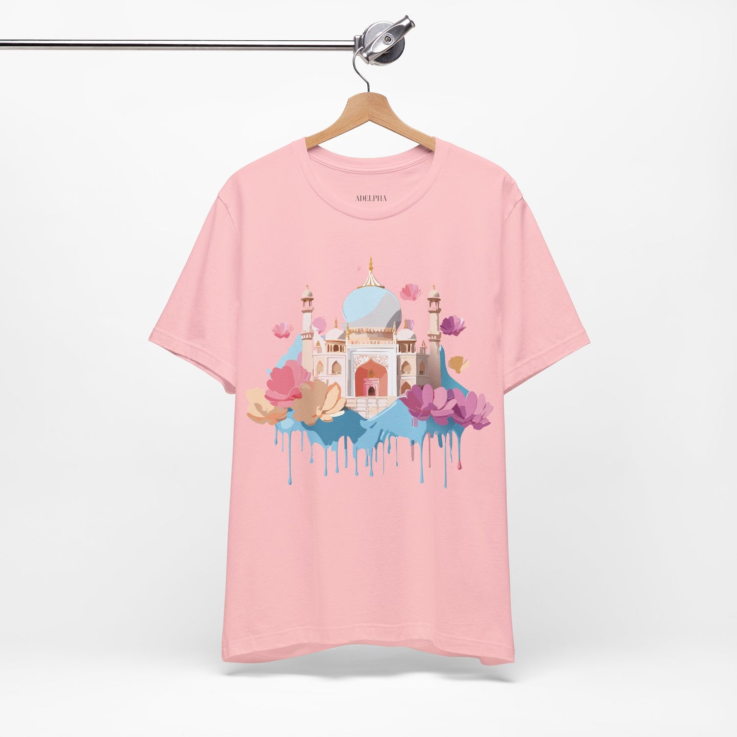 Natural Cotton Tee Shirt - Taj Mahal, India Printify