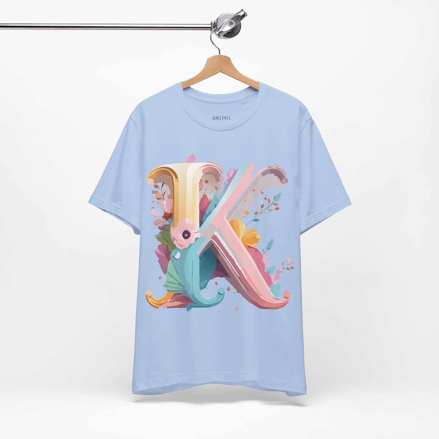 Natural Cotton Tee Shirt - Letters Collection - K Printify