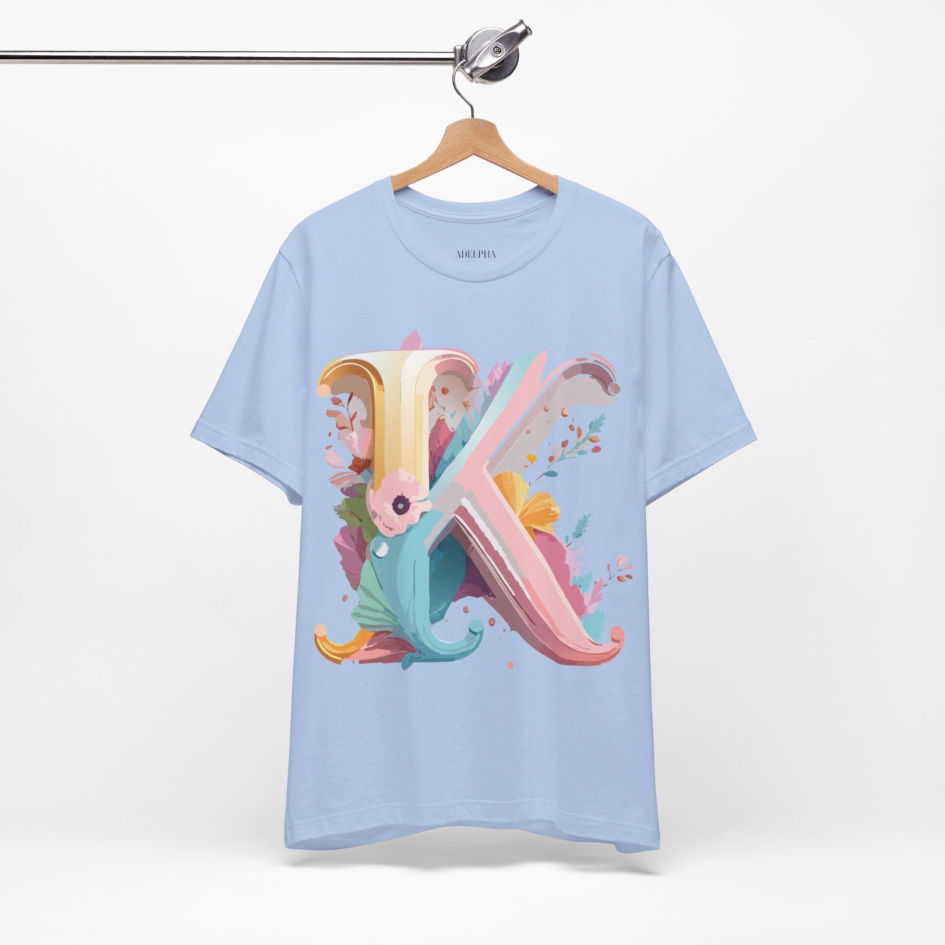 Natural Cotton Tee Shirt - Letters Collection - K Printify