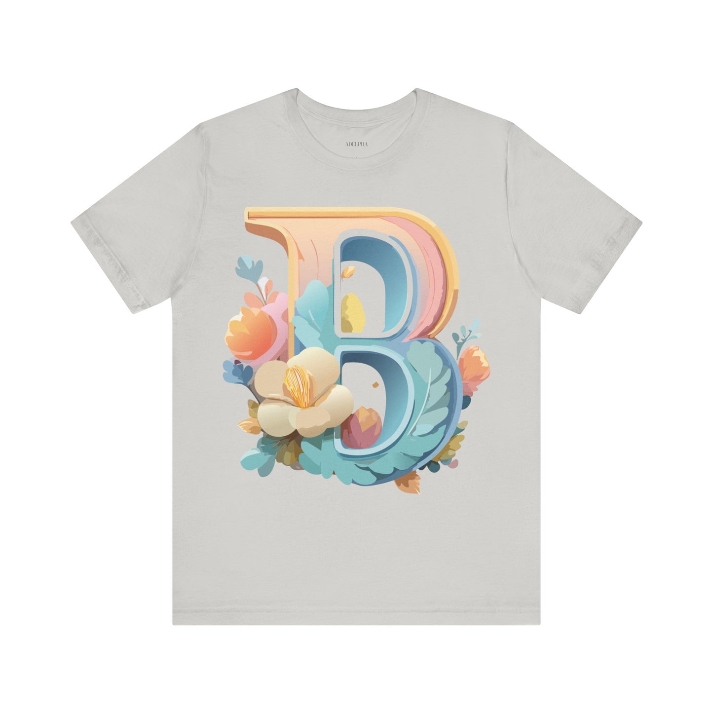 Natural Cotton Tee Shirt - Letters Collection - B Printify