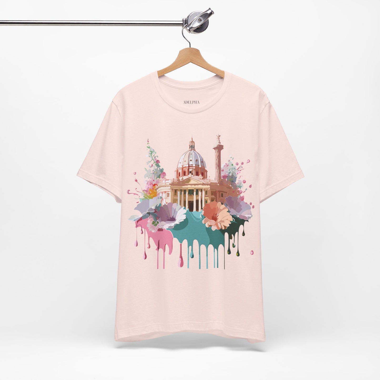 Natural Cotton Tee Shirt - Beautiful Places Collection - Rome Printify